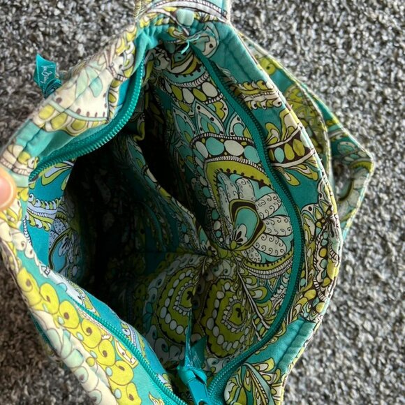 Y2K Vera Bradley Crossbody Bag with Blue And Yellow Paisley Boho Print - Picture 4 of 8